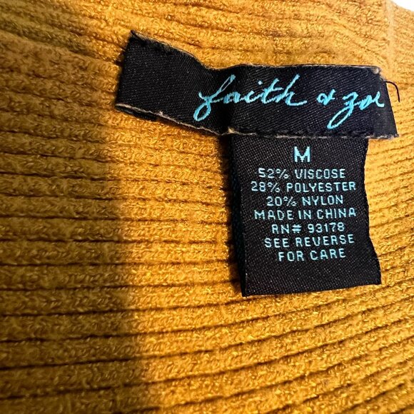 Faith + Zoe Doleman Fall Sweater Button Detail Mustard Yellow Med. Stitch Fix - Picture 6 of 6